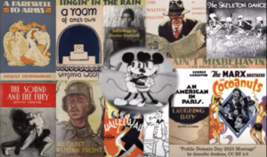 Public Domain Day 2025 Montage by Jennifer Jenkins, Creative Commons License BY 4.0